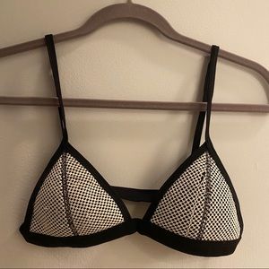 Triangl white mesh bathing suit top